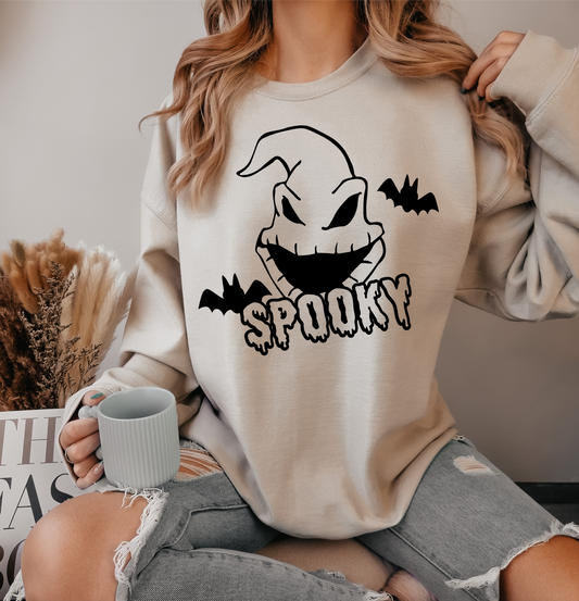 Spooky oogie bats Halloween SINGLE COLOR BLACK  size ADULT  DTF TRANSFERPRINT TO ORDER