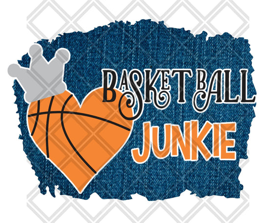 Basketball Junkie DTF TRANSFERPRINT TO ORDER - Do it yourself Transfers