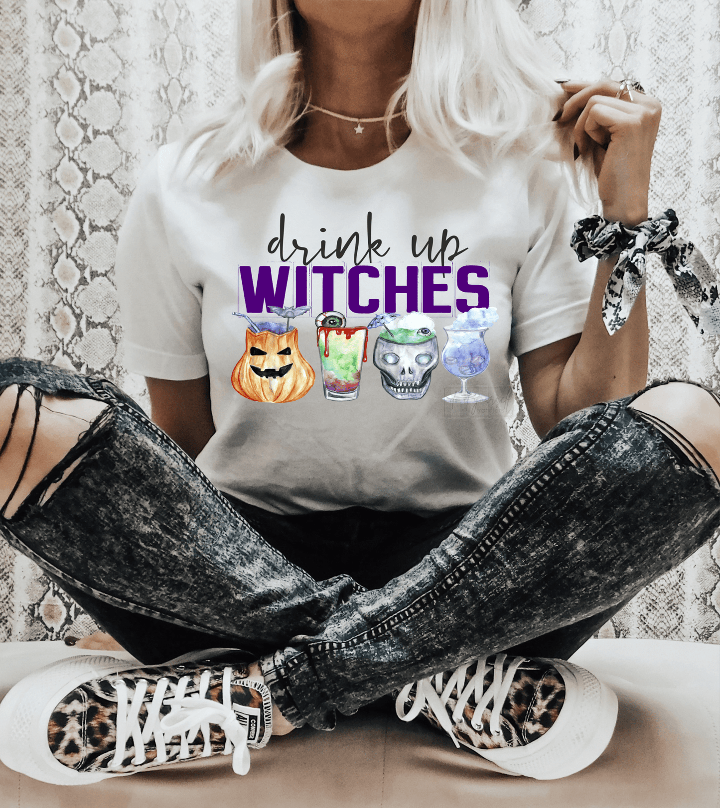 Drink up witches Halloween pumpkin size ADULT 8.5x11.5 DTF TRANSFERPRINT TO ORDER - Do it yourself Transfers