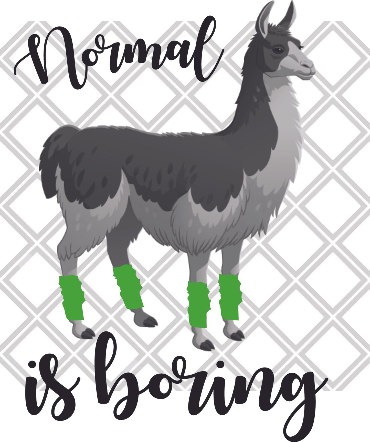 NORMAL IS BORING boy LLAMA png Digital Download Instand Download - Do it yourself Transfers