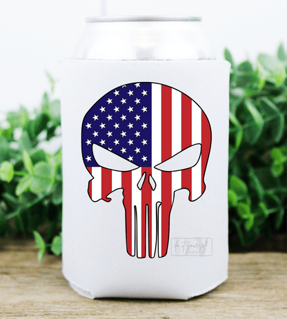 Punisher Skull USA US Flag Red White Blue American Police Fire First Responders Military size 3.5x5 DTF TRANSFERPRINT TO ORDER - Do it yourself Transfers