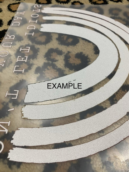 Rolling Stones Tongue leopard frame size ADULT DTF TRANSFERPRINT TO ORDER - Do it yourself Transfers