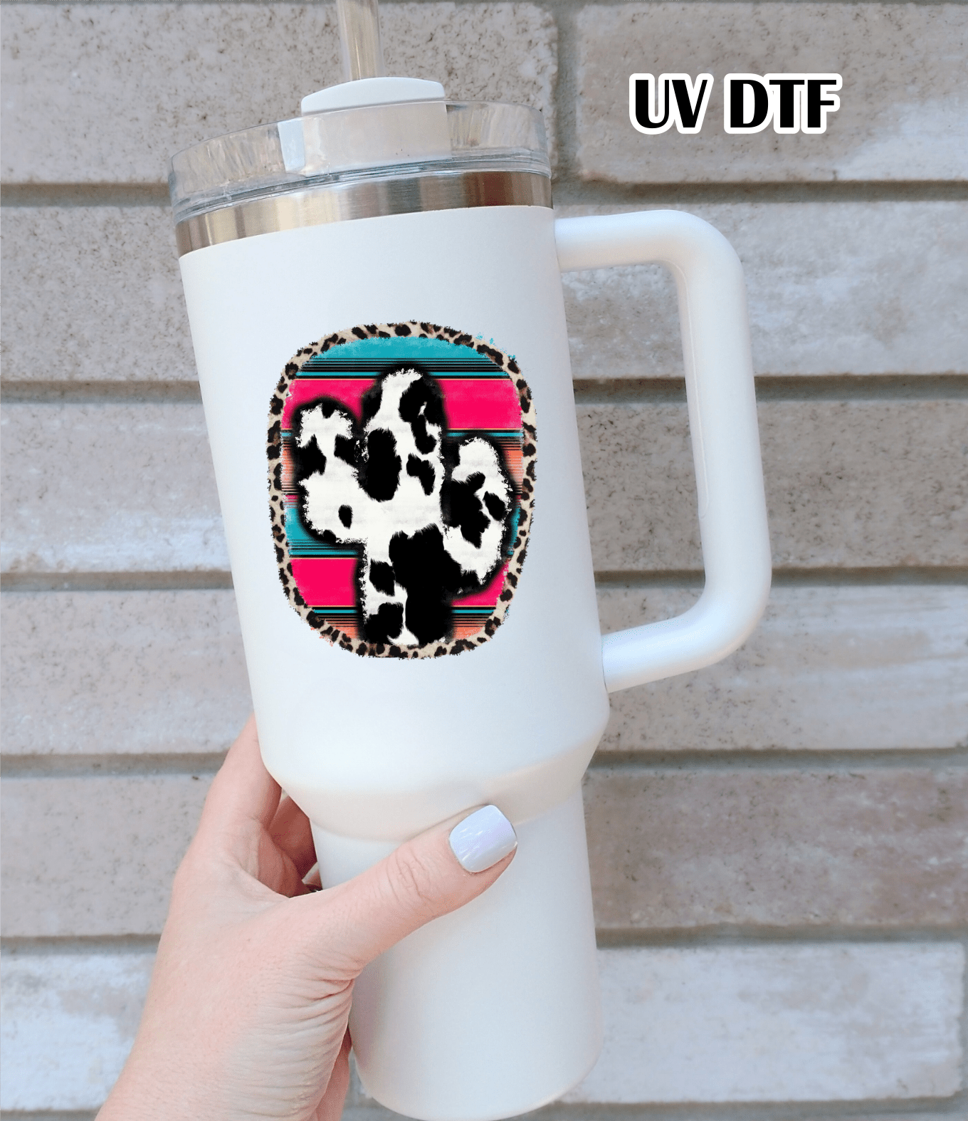 RTS Cactus serape leopard UV DTF DECAL 2.5x3 - Do it yourself Transfers