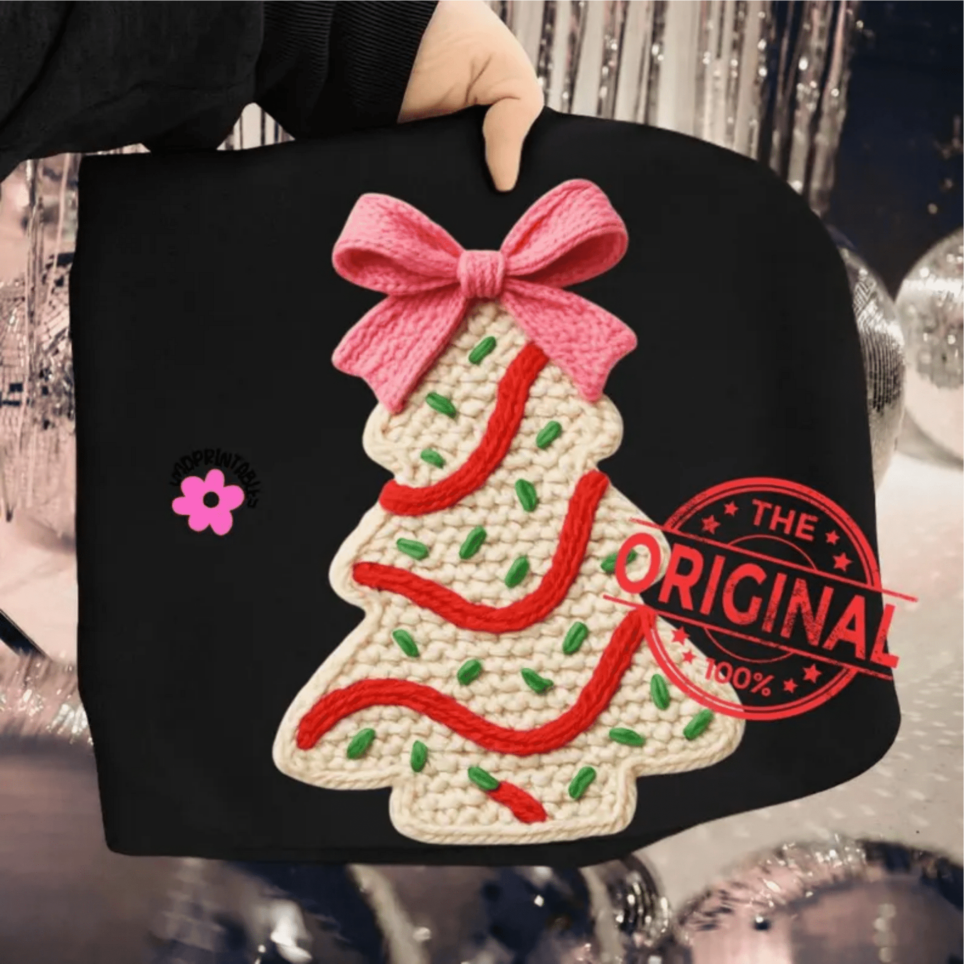 RTS CHRISTMAS TREE CAKE FAUX DTF DIRECT TO FILM transfers ADULT 10X12 - Do it yourself Transfers