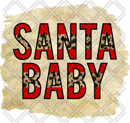 Santa Baby Frame DTF TRANSFERPRINT TO ORDER - Do it yourself Transfers