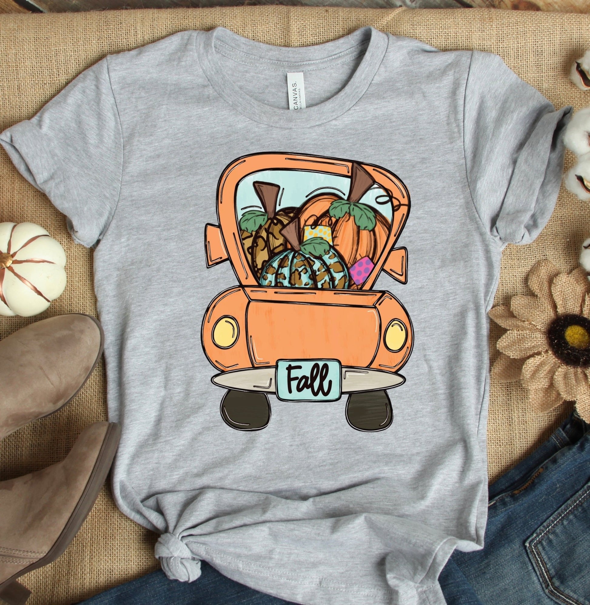 Truck pumpkins Leopard Thanksgiving fall harvest DTF TRANSFERPRINT TO ORDER - Do it yourself Transfers