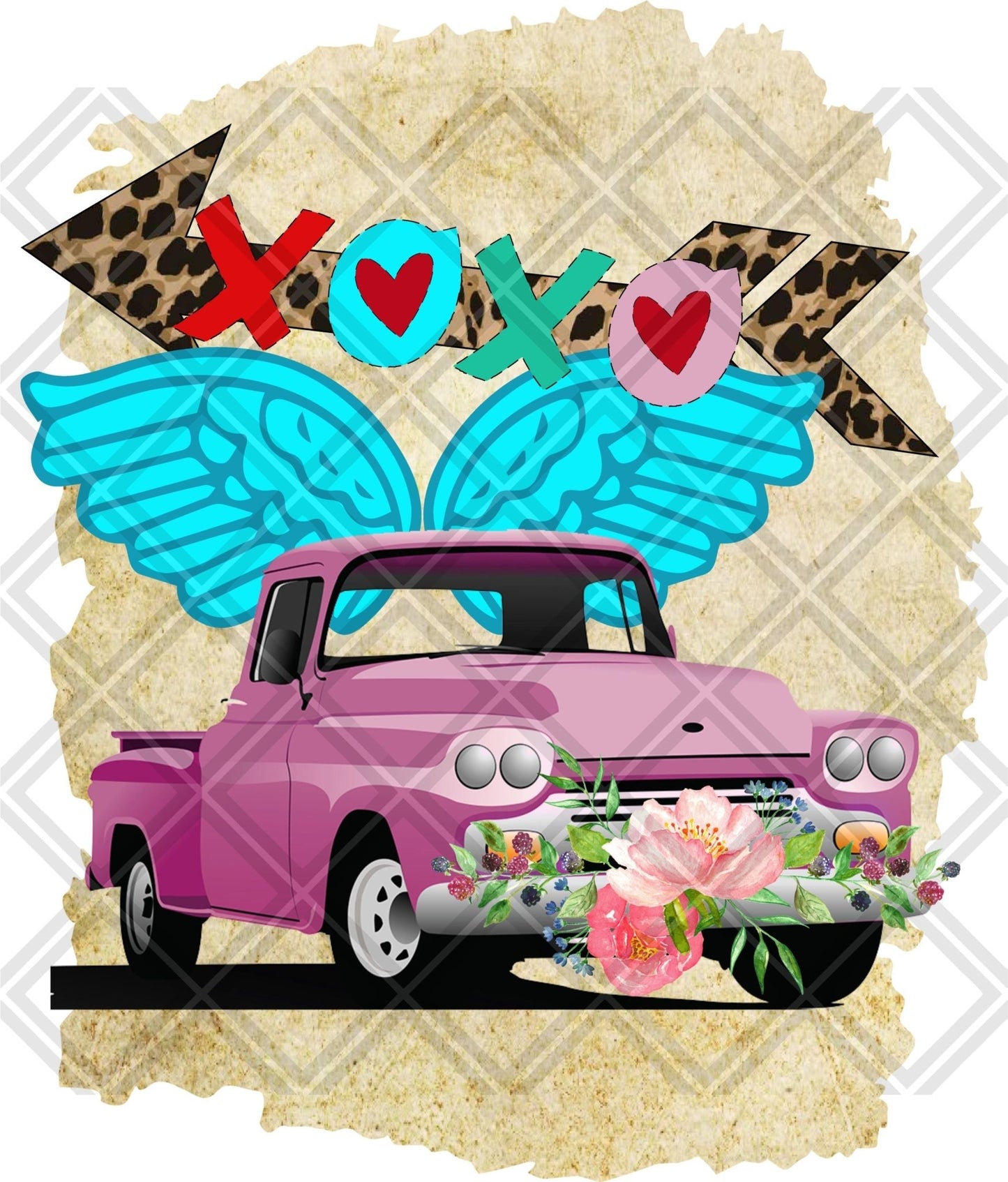 Xoxo Truck Multi DTF TRANSFERPRINT TO ORDER - Do it yourself Transfers